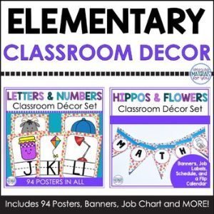 Classroom Decor Teal Pink Orange Alphabet Numbers Job Chart Calendar Schedule