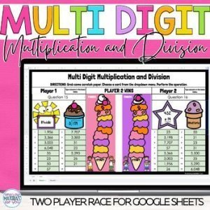 Google Sheets™ Multi Digit Multiplication & Division Early Finishers Game