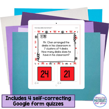 Multiplication Word Problems Task Cards and Self Grading Quizzes 4 Multiplication Word Problems Task Cards and Self Grading Quizzes 3