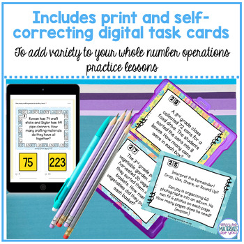4th Grade Math Operations Task Cards Worksheets Puzzles Games Activities Bundle 3 4th Grade Math Operations Task Cards Worksheets Puzzles Games Activities Bundle 2