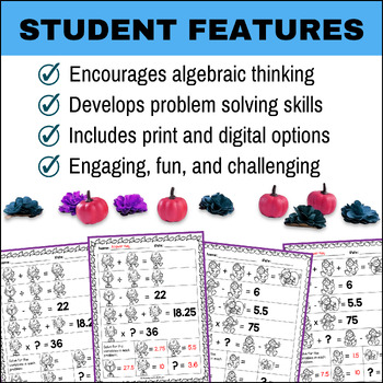 Crack the Code Algebraic Thinking DECIMAL Logic Puzzles Back to School Fall 4 Crack the Code Algebraic Thinking DECIMAL Logic Puzzles Back to School Fall 3
