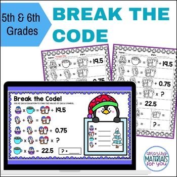 Crack the Code Algebraic Thinking DECIMAL Logic Puzzles Winter 3 Crack the Code Algebraic Thinking DECIMAL Logic Puzzles Winter 2