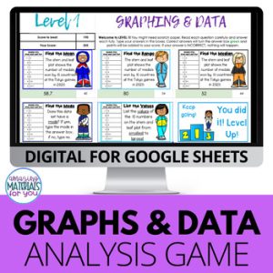 Stem and Leaf Plots and Graphs Google Sheets™ Early Finishers Level Up Activity