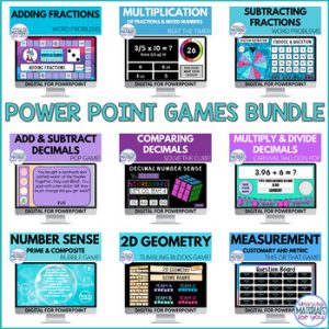 Digital Games BUNDLE Measurement Geometry Fractions Decimals Computation