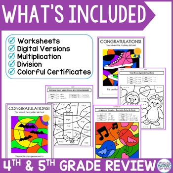 Math Color By Code 4th & 5th Grade Early Finishers Decimals Fractions MORE 2 Math Color By Code 4th & 5th Grade Early Finishers Decimals Fractions MORE 1