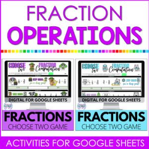 Winter & St Patricks Fraction Operations Google Sheets™ Early Finishers Games