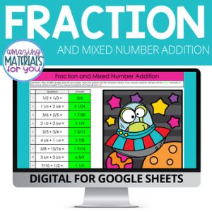 Differentiated Fraction and Mixed Number Addition Digital Progression Puzzles