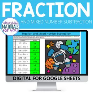 Differentiated Fraction and Mixed Number Subtraction Digital Progression Puzzles
