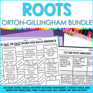 Orton Gillingham Morphology Roots Word Study Bundle Science of Reading 2