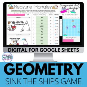 Summer Measure Triangles Game & Worksheets 4th and 5th Grade Early Finishers