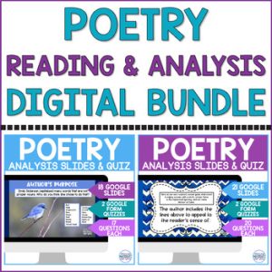 Reading and Analyzing Poetry Discussion Poem Slides and Google Form Quizzes