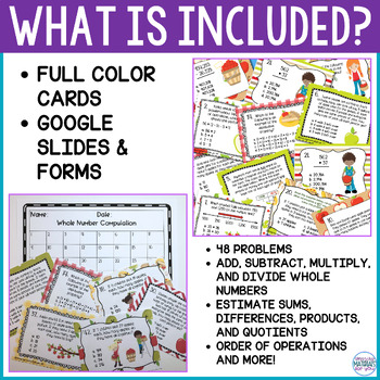 5th Grade Multi Digit Addition Subtraction Multiplication Division Task Cards 4 5th Grade Multi Digit Addition Subtraction Multiplication Division Task Cards 3