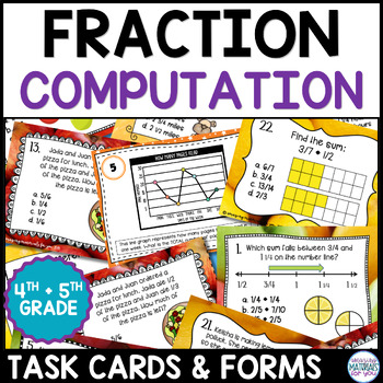 5th Grade Fraction Operations Addition Subtraction and Multiplication Task Cards 1 5th Grade Fraction Operations Addition Subtraction and Multiplication Task Cards