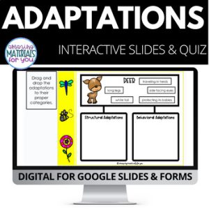 Adaptations Woodland and Pond Ecosystems Google™ Slides and Forms