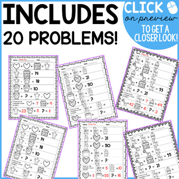 Crack the Code Math Operations Algebraic Thinking Computation Valentines 4 Crack the Code Math Operations Algebraic Thinking Computation Valentines 3
