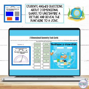 Geometry 2D Shapes Polygons Angles Lines Task Cards and Mystery Picture 4 Geometry 2D Shapes Polygons Angles Lines Task Cards and Mystery Picture 3