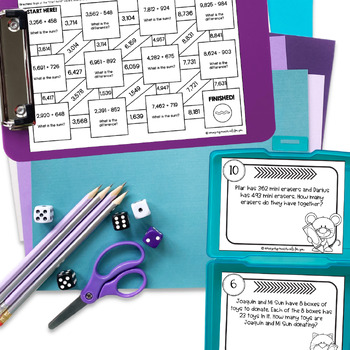 Multi Digit Addition Subtraction Multiplication Division Task Cards & Puzzles 4 Multi Digit Addition Subtraction Multiplication Division Task Cards & Puzzles 3