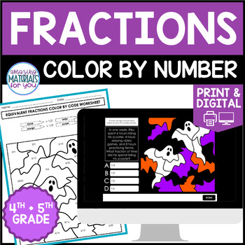 Halloween Equivalent Fractions Color By Code & Google™ Slides Early Finishers 1 Halloween Equivalent Fractions Color By Code & Google™ Slides Early Finishers