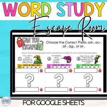 Morphology Prefix ad Escape Activities Orton Gillingham SOR Word Work 2 Morphology Prefix ad Escape Activities Orton Gillingham SOR Word Work 1