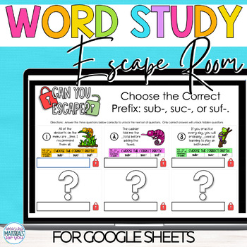 Morphology Prefix sub Escape Activities Orton Gillingham SOR Word Work 2 Morphology Prefix sub Escape Activities Orton Gillingham SOR Word Work 1
