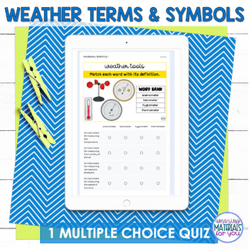 Weather Climate Atmosphere Clouds Tools Symbols Google™ Form Quiz 1 Weather Climate Atmosphere Clouds Tools Symbols Google™ Form Quiz