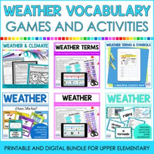 Weather Climate Clouds Atmosphere Tools and Terms Activities BUNDLE
