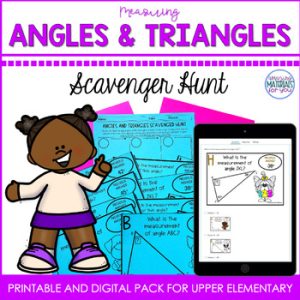 5th Grade Measure Angles and Triangles Scavenger Hunt