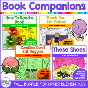 Fall Book Companions Cut and Paste Interactive Notebook Color By Code BUNDLE 1 Fall Book Companions Cut and Paste Interactive Notebook Color By Code BUNDLE