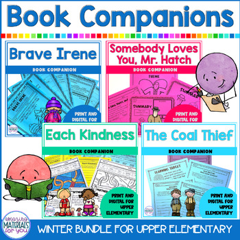 Winter Book Companions Cut and Paste Interactive Notebook Color By Code BUNDLE 1 Winter Book Companions Cut and Paste Interactive Notebook Color By Code BUNDLE